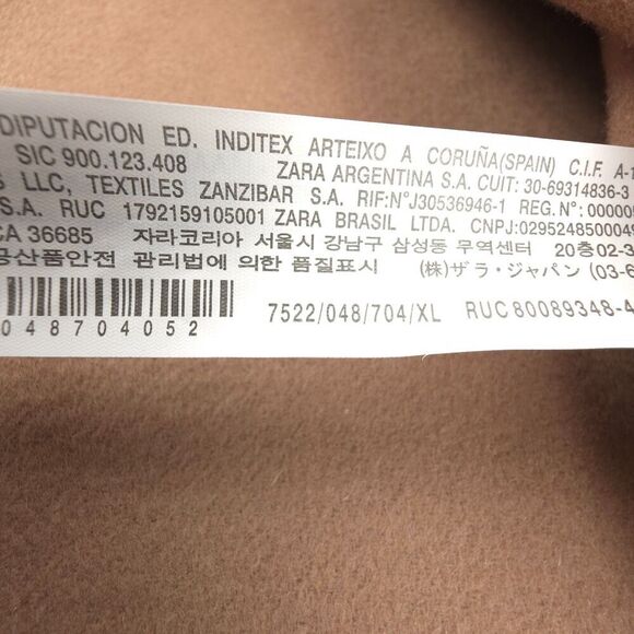 NWT Zara Wool Duster Belted Wrap Coat Tailored Old Money Quiet Luxury Minimal - Picture 9 of 9